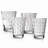 Villeroy & Boch Dressed Up Set/4, 9 oz Assorted Crystal Tumblers