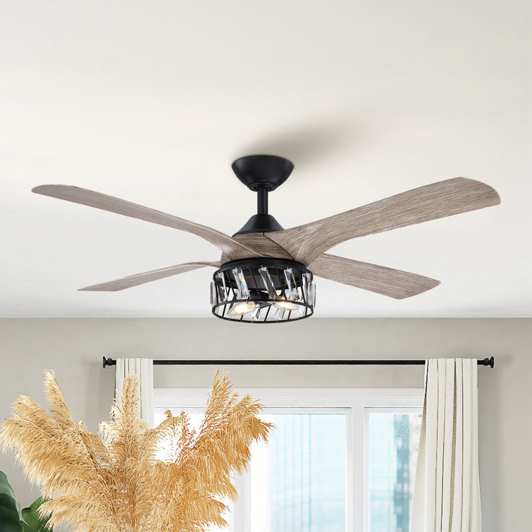 Cassio 52" 4-Blade Ceiling Fan with Remote and Light Kit Included