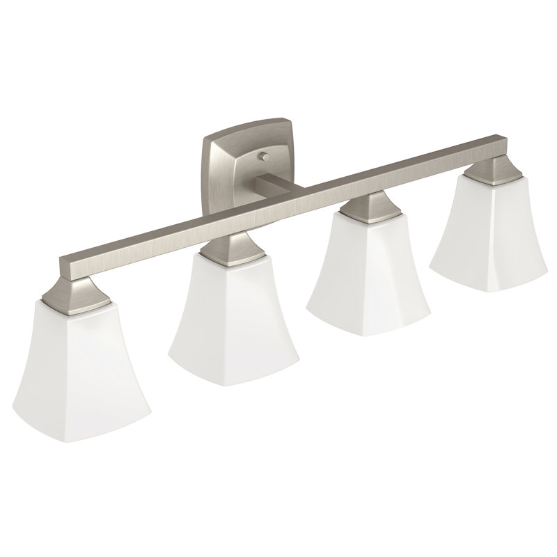 Éclairage pour salle de bain 4 lumières Moen Voss, Nickel brossé, 4