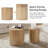 Dennis 20.5" Tall Modern OAK Veneer Nested Drum End Table (Set of 2)-2488866