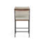 Benton Upholstered Stool with Metal Frame-755935217-793453435