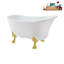 Baignoire de trempage sur pied 51 po en acrylique avec bonde, pattes et plateau en bambou Streamline-90752833-72770751