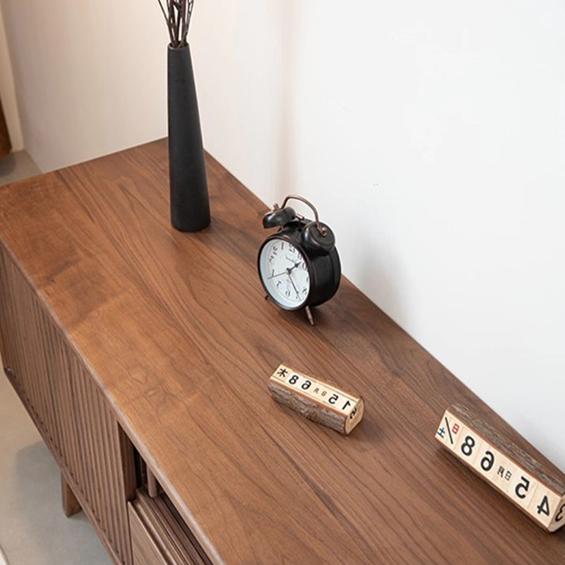 Meuble télé minimaliste moderne entièrement en bois massif, H 19,68 po x L 70,86 po x l 15,74 po