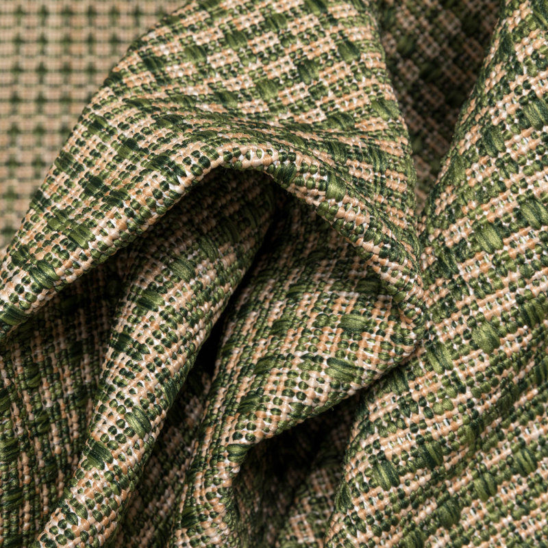 Green Round Synthetic Flat-Weave Outdoor Area Rug