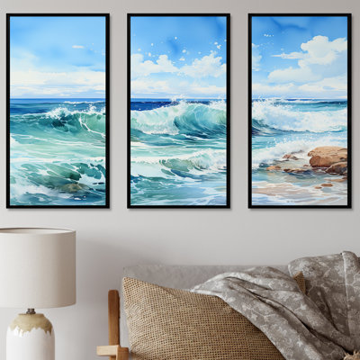 Océan Infinity Dreamscape - Minimalisme, ensemble d'art mural sur toile