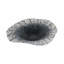 Bol abstrait en verre 12X12 "avec veines, blanc / noir