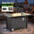 7 - Person Wicker Outdoor Conversation Set, Patio Sofa & Swivel Chair Set with Fire Pit and Cushions-478625038