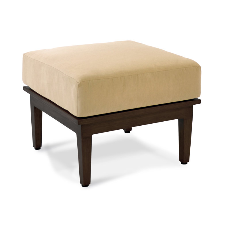Outdoor Ottoman, Perdido, Canvas Heather Beige Sunbrella® Canvas
