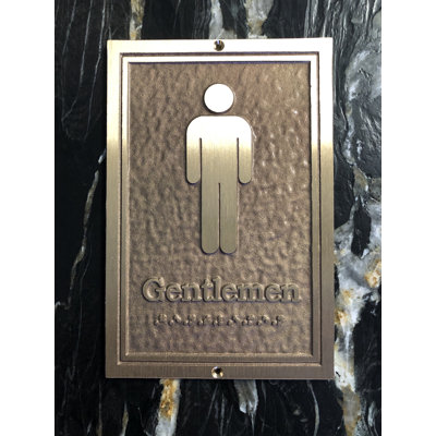 Contemporary Gentlemen Restroom Sign