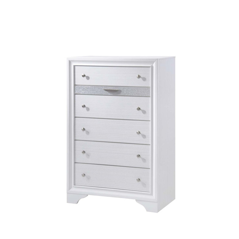 Commode 6 tiroirs Smartt, Blanc
