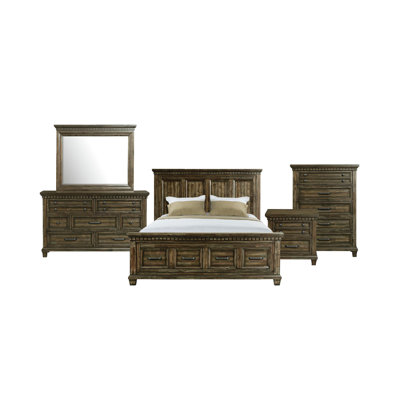 Ensemble de chambre à coucher avec rangement 5 pièces Palermo