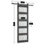 Porte de grange 84 po en verre givré et en bois manufacturé 84 po avec quincaillerie d'installation-97912703-92199340