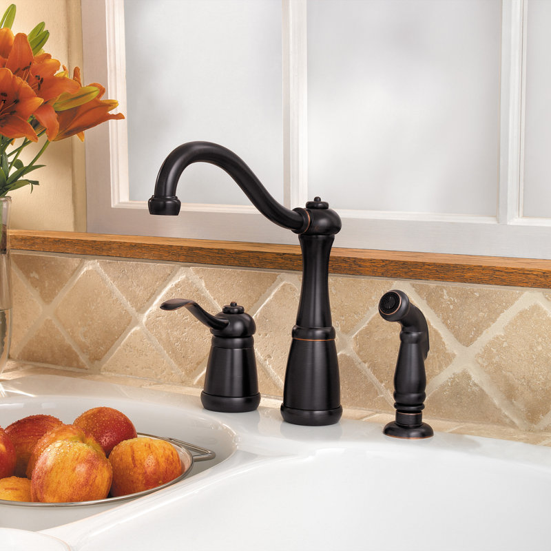 Marielle-Bath Single Handle Kitchen Faucet, Tuscan Bronze