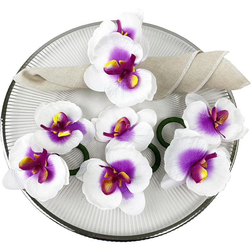 Plastic, Fabric Napkin Ring, White