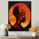 Portrait géométrique contemporain déesse nubienne II - art mural africain