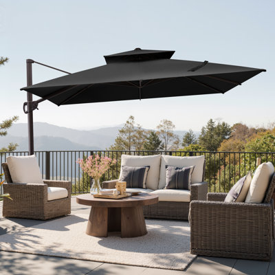 Donelda 120'' Square Cantilever Umbrella