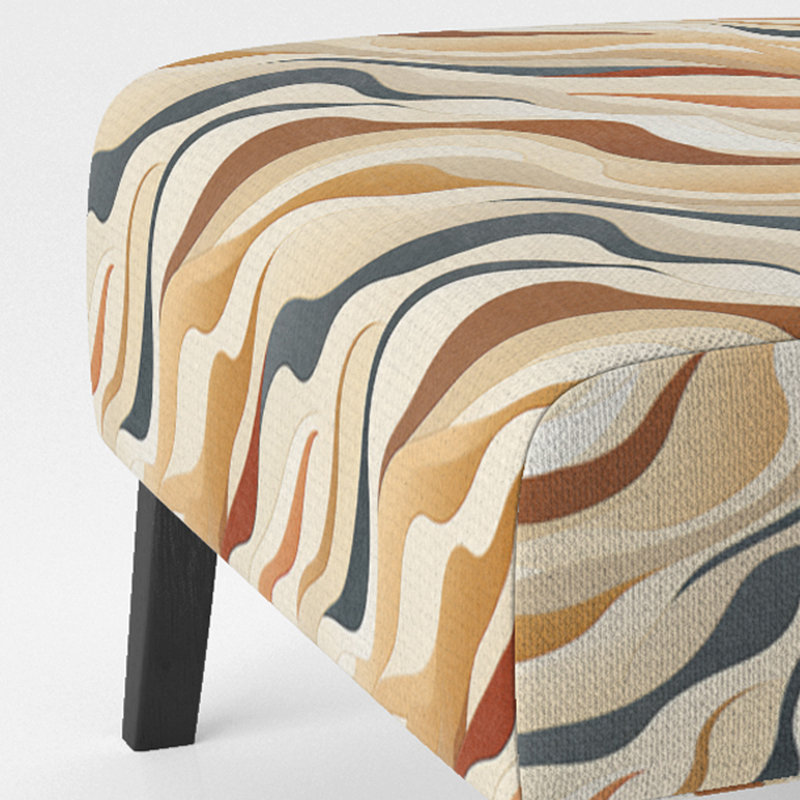 Fauteuil de chambre rembourré C, Motif tropical zen de bois de grève I