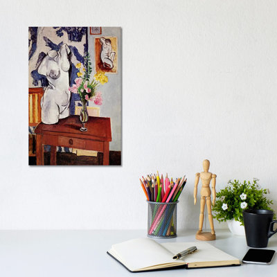 Plaster Torso And Bouquet Of Flowers by Henri Matisse - Wrapped Canvas Painting