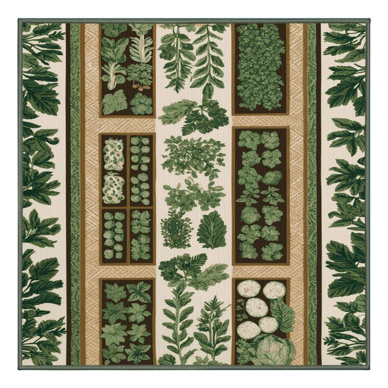 Tapis vert lavable à la machine, Carré 4 pi