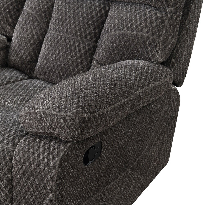 Ensemble de salon contemporain en microfibre 3 pièces
