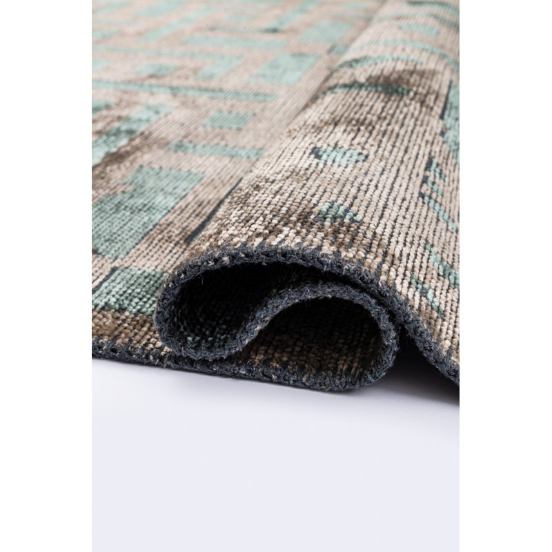 Rapture Blue/Gray Geometric Luxury Area Rug, Rectangle 7'10" x 11'2"