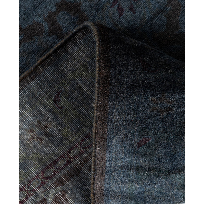 Overdyed One-of-a-Kind 2' 7" X 8' 4" Hand Knotted Area Rug