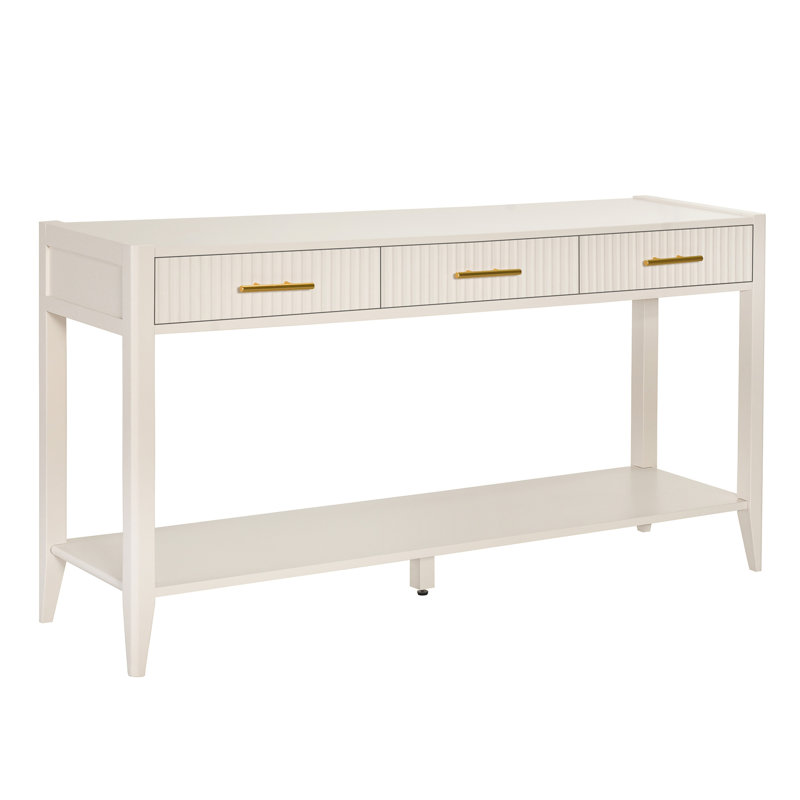 Console d'entrée de qualité avec pieds stables et rayures verticales