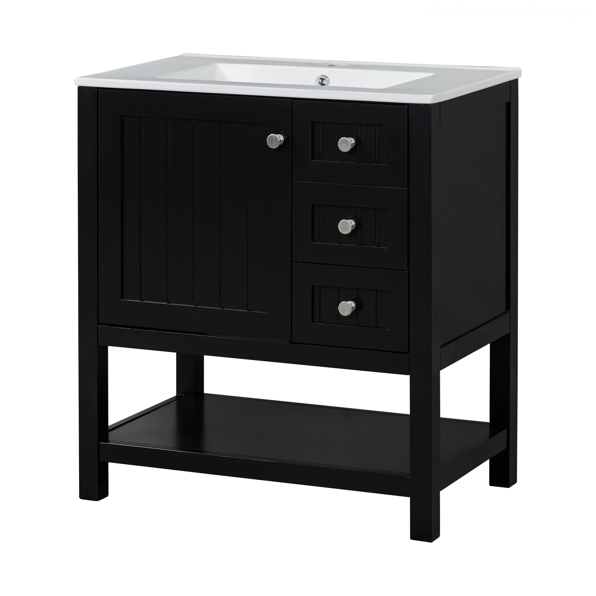 Home Enter Hub Modern Style Bathroom Vanity With Ceramic Sink