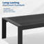 Table basse d'extérieur en aluminium toutes saisons, moderne et durable pour le patio et le jardin, -1952846722