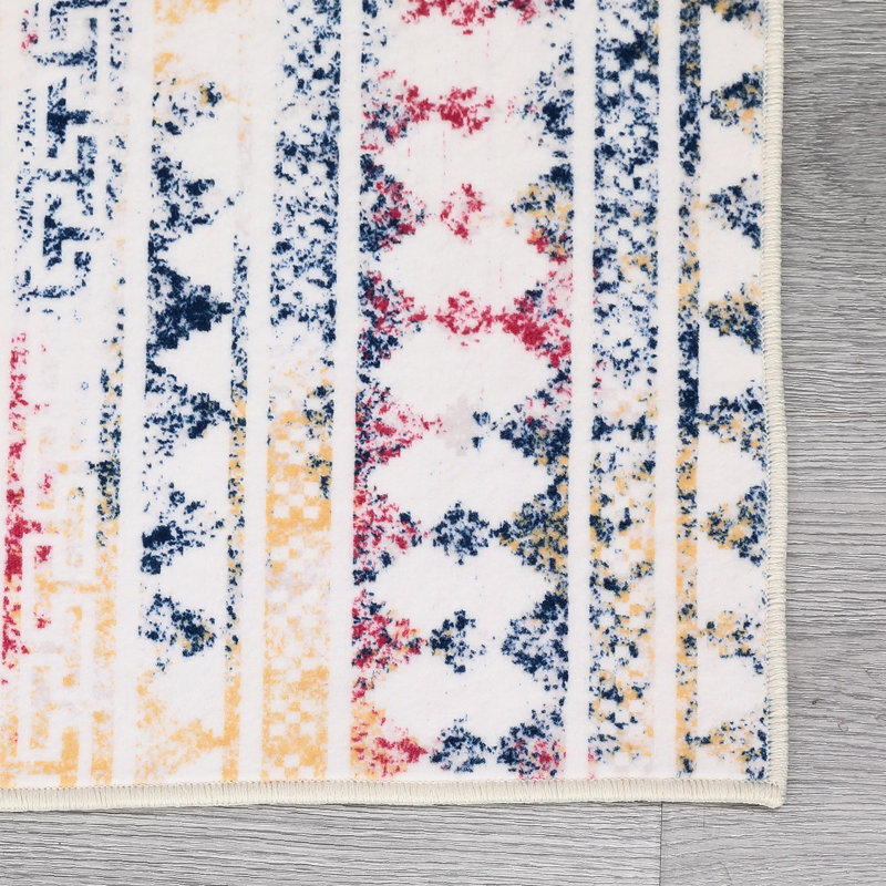 Machine Washable Area Rugs for Living Room Non-Slip Rug Durable Floor Carpet Easy-Cleaning Rug, Rectangle 5' x 7'