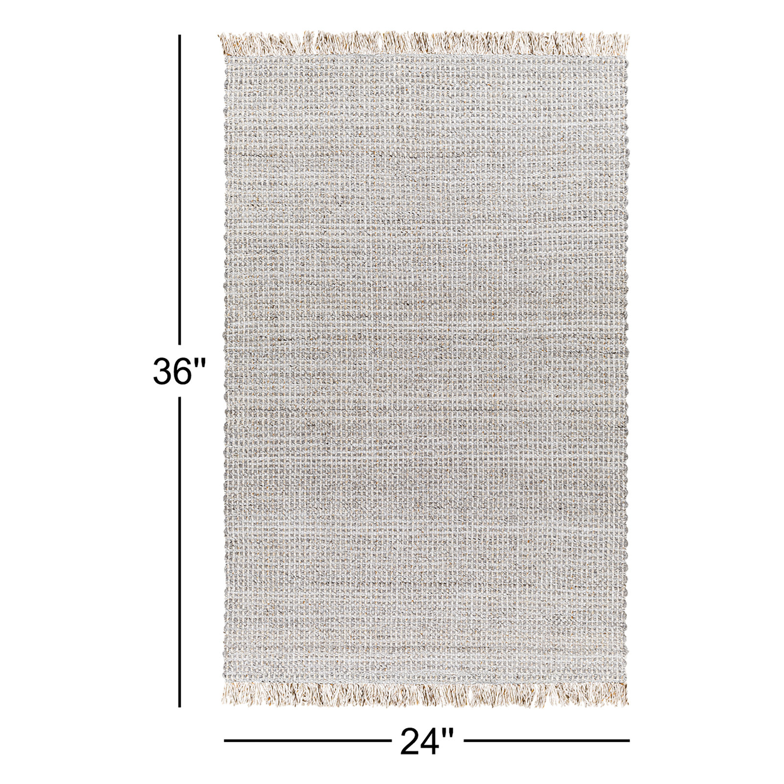 Viewcrest Hand-Woven Taupe Striped Rug, Rectangle 2' x 3'