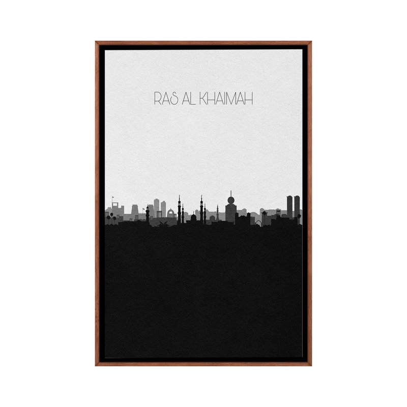 Ras Al Khaimah, UAE City Skyline by Ayse Deniz Akerman - Print on Canvas