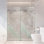 Portes de contournement de douche en verre sans cadre de l 62 po x H 80 po