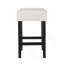 Set Of 2, 26.75" Backless Fabric Counter Height Barstool,  Beige-780879192