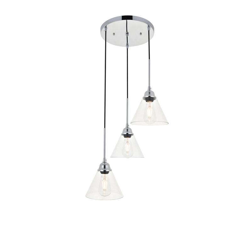 Hudson Oaks 3 - Light Cluster Pendant, Chrome