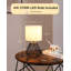 28.5cm Black Diamond Cage Metal Base Table Lamp With Linen Lampshade(Bulb Included)
