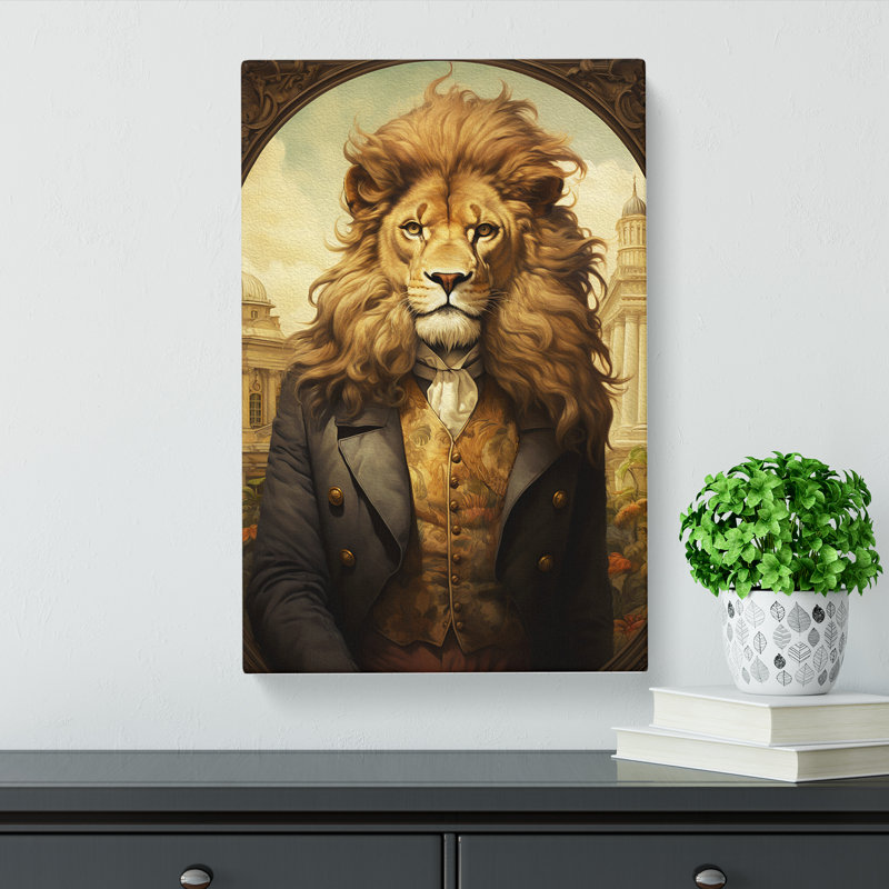 Lion Victorian - No Frame Print, 76cm H x 50cm W x 3cm D
