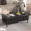 Table basse avec 2 tiroirs, table centrale avec compartiment de rangement caché pour le salon-906567304