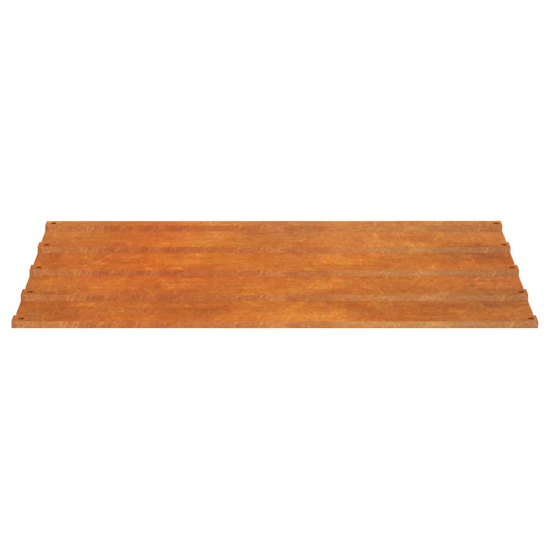Rusty Corten Steel Corrugated Roof Panels Set of 12