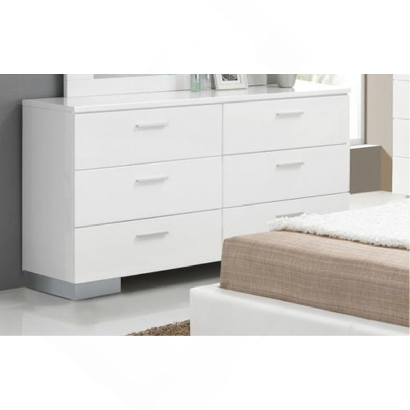 Commode blanche et chrome