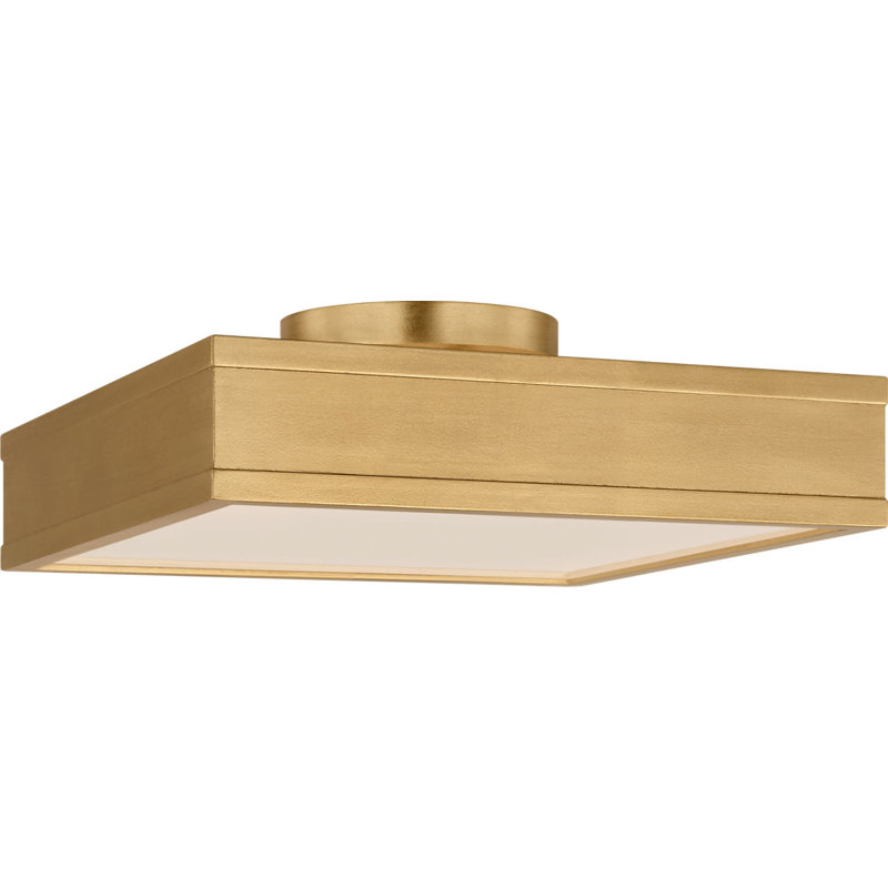 Dupont Square Semi Flush, 4" H x 12" W x 12" D, Gild