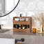 Rangement de bac empilable en bois d'acacia
