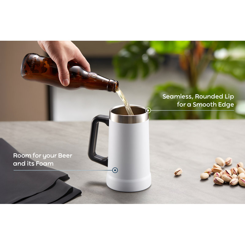 Tasse de camping en acier inoxydable , Blanc