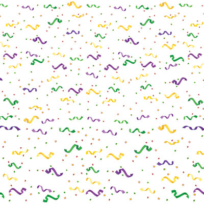 Mardi Gras Confetti & Serpentine Border