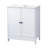 30'' White Bathroom Vanity With With Ceramic Top With Door Back Storage