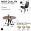 Round dining table in black walnut, 115cm.