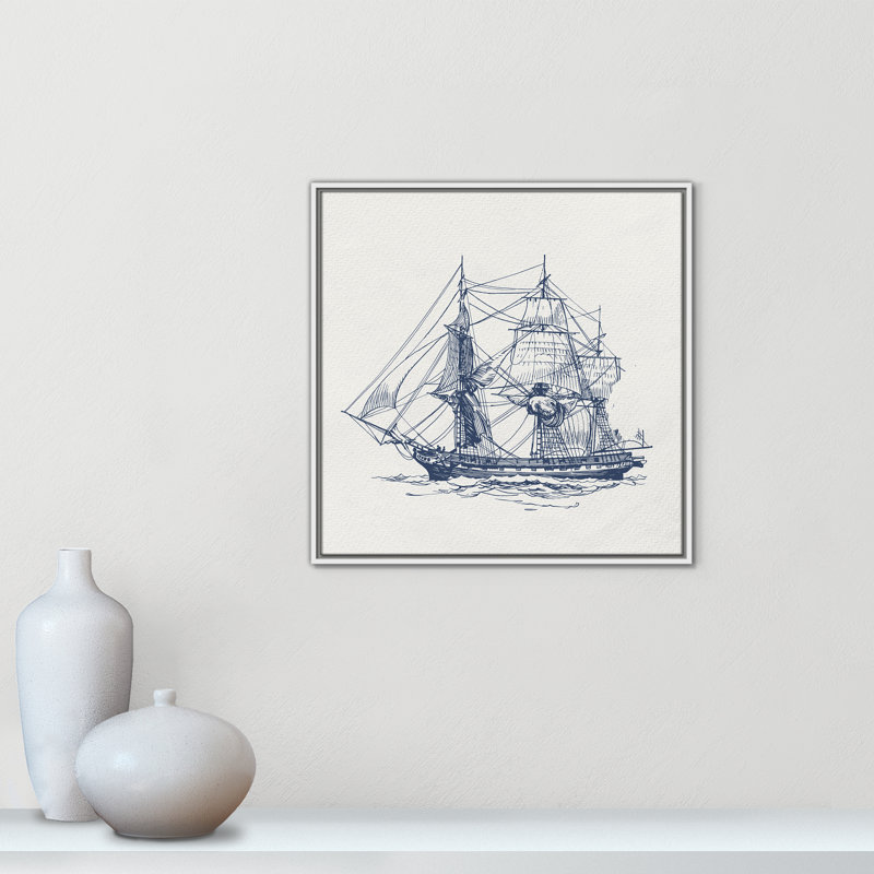 «Into the Sea III» par Kimberly Allen, Blanc, H 25,5 po x l 25,5 po