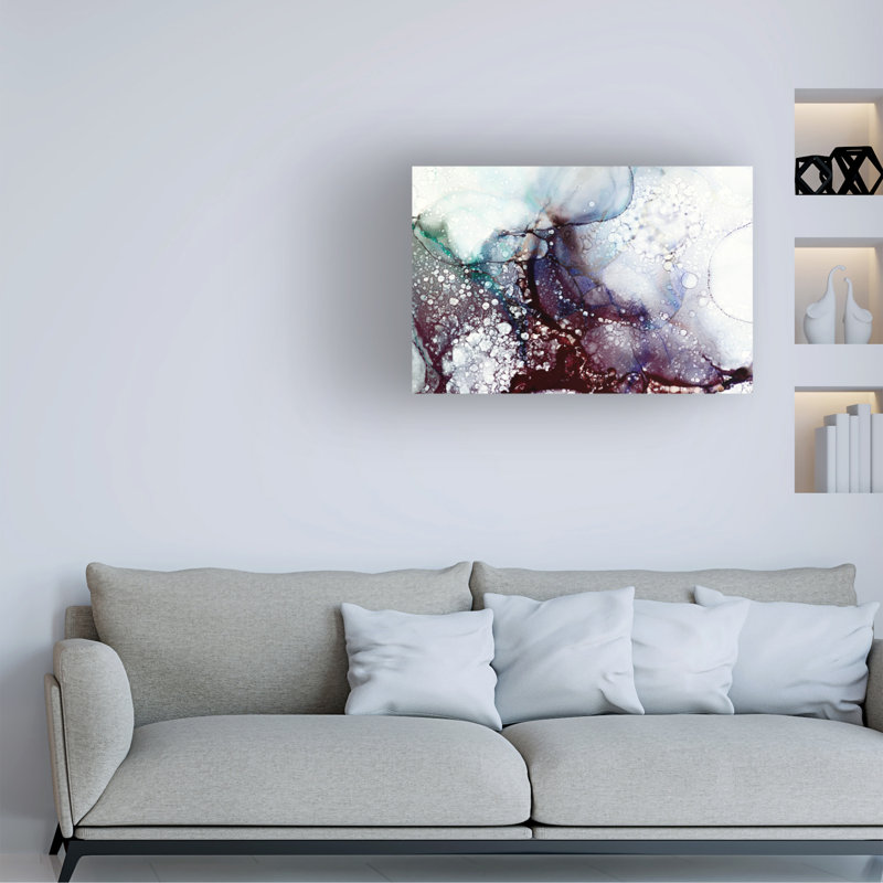 Goree Abstract Textured Cool Alcohol Ink,  30" H x 47" W x 2" D