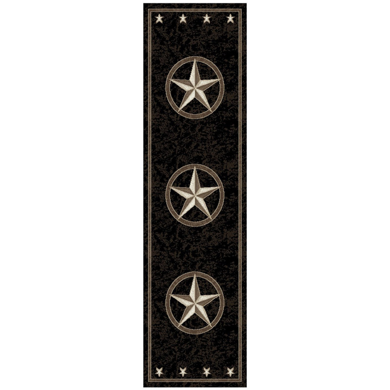 Tapis noir Maywood, Tapis de couloir 2 pi 3 po x 7 pi 7 po