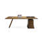 Bureau de direction rectangulaire en bois massif brun clair avec tiroirs-1322208643-1322208654